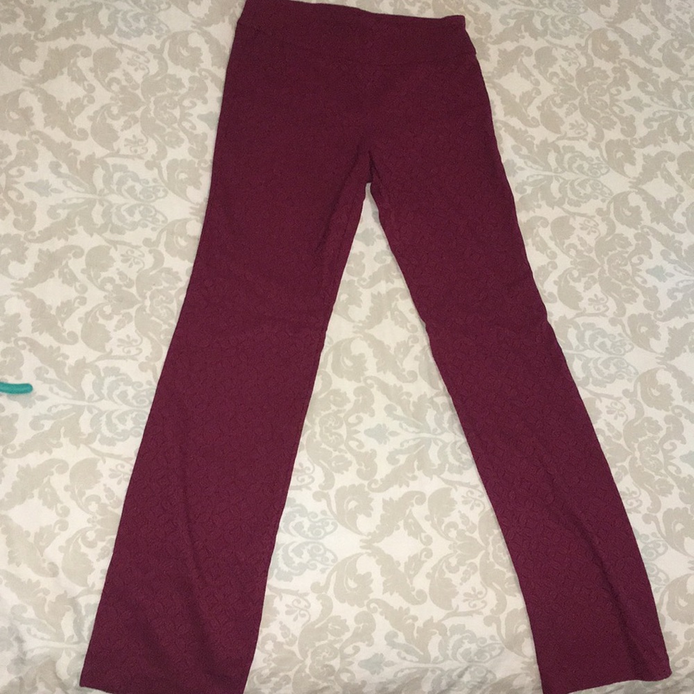 Jaquard print stretch dress pants